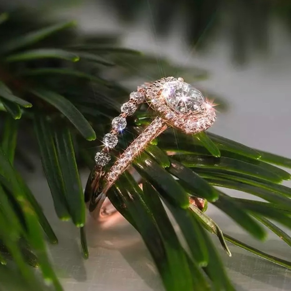 ✨2 Piece Rose Gold Set✨18K Rose Gold Plated✨ - Picture 3 of 9